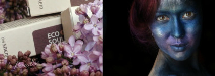 Жидкие тени для век The Saem Eco Soul Gel Lasting Eye Tint. Три оттенка - Mbl01 Indigo Blue, Gpl01 My Own Purple и VI01 Glitter Pink