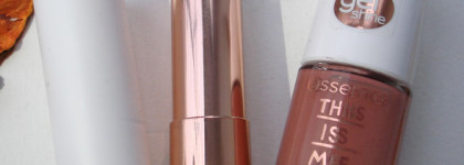 Бюдженый нюд с линейкой Essence This is me. Помада в оттенке - 03 и лак для ногтей - 03 Bold