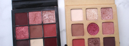 Дёшево/Дорого. Huda Beauty Mauve Obsessions против Essence Daily Dose of Love-сравним