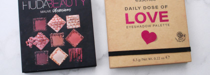 Дёшево/Дорого. Huda Beauty Mauve Obsessions против Essence Daily Dose of Love-сравним
