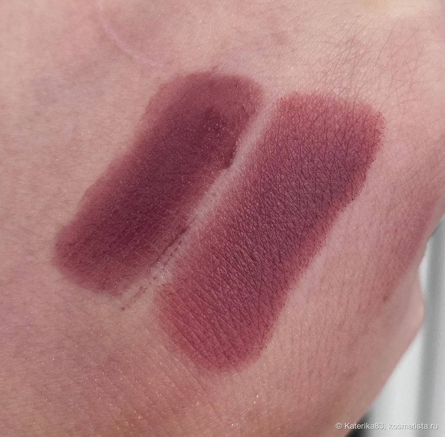 Слева Makeup Revolution, справа Influenc Beauty