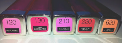 Обзор помад для губ «Шепот цвета» Maybelline New York Color Sensational Color Whisper Lipcolor (#120 Petal Rebel, #130 Pink Possibilities, #210 Oh La Lilac, #220 Lust For Blush, #620 Bare To Be Bold)