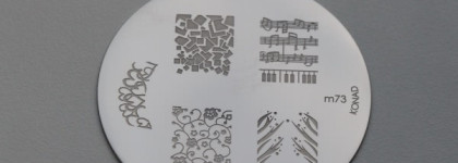 Avon Gel Finish Nail Enamel "Antarctic" и "Iceberg White" + стразы Avon + стемпинг Konad m73