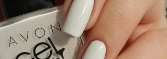 Avon Gel Finish Nail Enamel "Antarctic" и "Iceberg White" + стразы Avon + стемпинг Konad m73