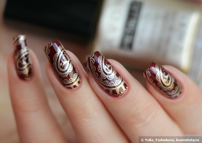 Color Club Nail Lacquer 965 Style Icon + стемпинг Moyou London Fashionista 11