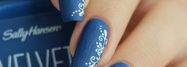 Sally Hansen  Velvet Texture Nail Color 650 Regal + стемпинг Konad