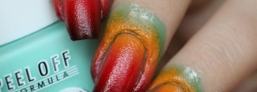 Осенний градиент лаками Avon + стемпинг Moyou London Mother Nature 14