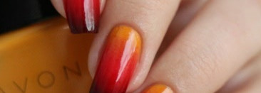 Осенний градиент лаками Avon + стемпинг Moyou London Mother Nature 14