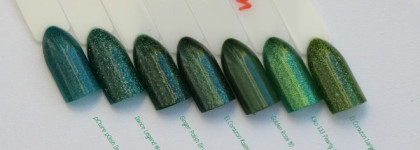 Сравнение изумрудных лаков из моей коллекции