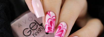 Avon Gel Finish Sheer Shimmer и водный маникюр с лаками Avon