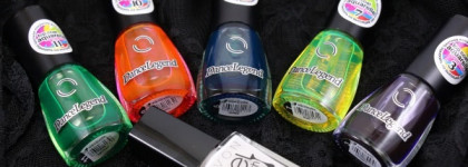 Неоновый водный маникюр с тинтами Dance Legend Aquarelle Top Coat