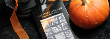 Дизайн ногтей к Хэллоуину с пластиной Konad Square Image Plate 17