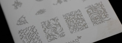 Семь вариантов маникюра с пластиной для стемпинга Konad Square Image Plate 07