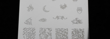 Семь вариантов маникюра с пластиной для стемпинга Konad Square Image Plate 07