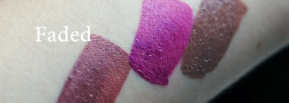 Стойкие матовые помады от Lime Crime Velvetines в оттенках Utopia, Faded и Cashmere
