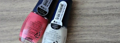 Лаки с фруктовыми ароматами? Два оттенка от Konad Грейпфрут 02  и Кокос 04