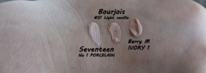 Три белы девицы: как три разных тональных основы от Seventeen, Bourjois и Barry M помогают мне в жизни