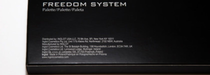 Тени Inglot Freedom System в оттенках 355, 397, 160, 412 и 471