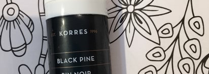 Черно-белый опыт с Korres Black pine