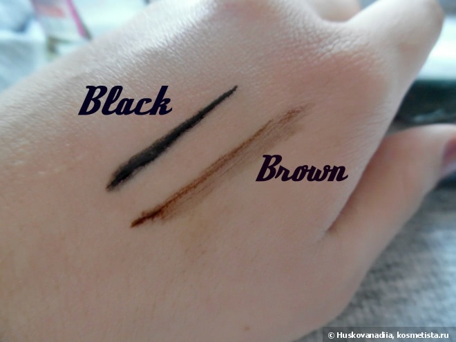 Мои Eveline Cosmetics Корректоры для бровей в оттенках Black и Brown