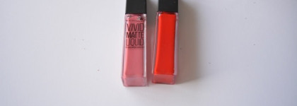 Maybelline Vivid Matte Liquid 05 Nude Flush и 35 Rebel Red