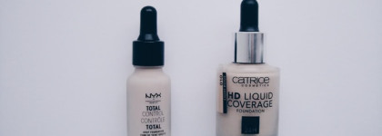 Мой любимый бюджетный тональный крем - Eveline Liquid control + сравнение с жидкими основами NYX и Catrice