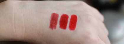 Красных помад пост. Maybelline 553, 547 и Make up for ever 42