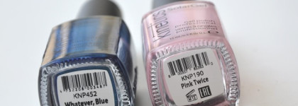 Kinetics Solar Gel Nail polish professional в оттенках Knp190 Pink Twice и Knp452 Whatever, Blue и укрепляющая база для ногтей Kinetics White Gold Or Blanc