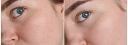 Здоровое сияющее лицо с Eva Mosaic Вуаль Effect и L'Oreal Glow Mon Amour Highlighting Drops