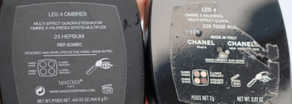 Близнецы? Makeover Paris Multi-Effect Quadra Eyeshadow (#hepbum) и Chanel Les 4 Ombres (#226 Tissé Rivoli )