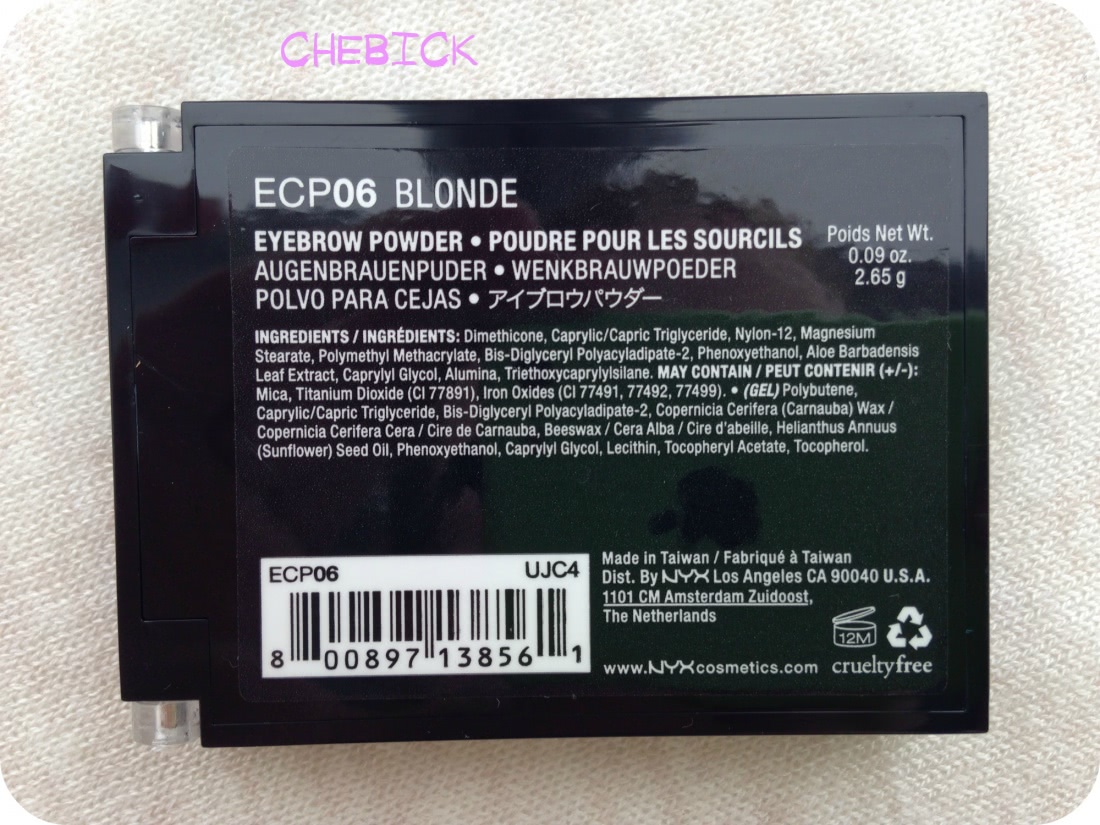 Мои первые тени для бровей - NYX Eyebrow cake powder в оттенке Ecp06 (Blonde)