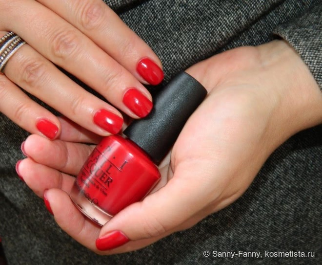 Красный и тёплый - OPI Love Is In My Cards