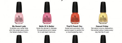 China Glaze  Pastels 2017 Collection