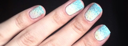 Жаркие тропики с NailLOOK Smoothie Banana&Minty Lime + Konad Square Plate-11