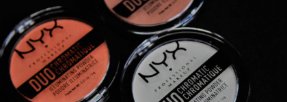 NYX Duo Chromatic Illuminating Powder. Обзор трех оттенков