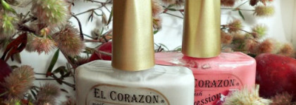 Лаки для ногтей El corazon серия impression оттенки № #253 - молоко с пылью и #257 девчоночий розовый