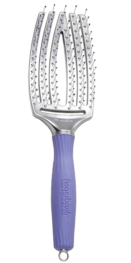 Olivia Garden Finger Brush Scalp-Hugging & Vented Paddle Hair Brush