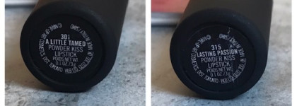 MAC Powder Kiss Lipstick в оттенках 301 и 315