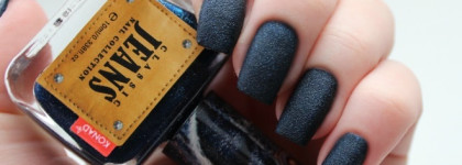 Идеальный лак для любителей песочных текстур и...джинсов. Konad Jeans Collection в оттенке Midnight Blue Jeans