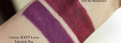 Catrice Mattlover Lipstick Pen в оттенках 010 So Bordeaux и 080 Luca Loves Lavender