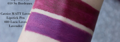 Catrice Mattlover Lipstick Pen в оттенках 010 So Bordeaux и 080 Luca Loves Lavender