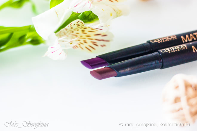 Catrice Mattlover Lipstick Pen в оттенках 010 So Bordeaux и 080 Luca Loves Lavender
