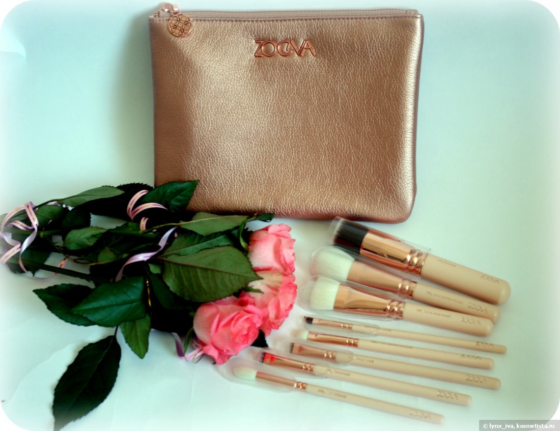 Нежный набор кистей для макияжа Zoeva Rose Golden Luxury Set Vol.2