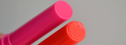 Уровень сочности: максимальный. Бальзамные помады MAC Cosmetics Squirt Plumping Gloss Stick в оттенках Heat Sensor и Amped