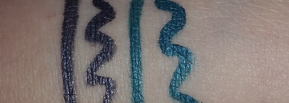 Рисуем стрелки с сухой подводкой от Just color aqua liner в оттенках W- 465 и W- 837