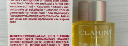 Clarins Lotus Face Treatment Oil 100% Pure Plant Extracts for Oily to Combination Skin