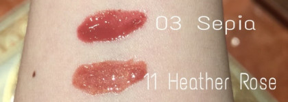 Блески для губ Burberry Lip Glow Natural Lip Gloss №03 Sepia и №11 Heather Rose