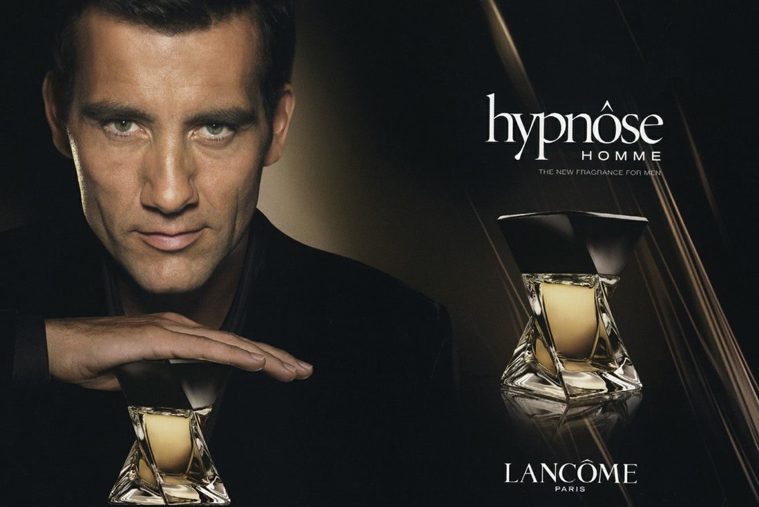 Рекламный плакат и ролик для аромата "Hypnose Homme" Lancome с Клайвом Оуэном