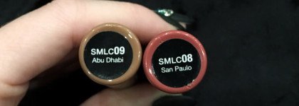 Две помады NYX Soft Matte Lip Cream - яркая San Paulo и сдержанная Abu Dhabi