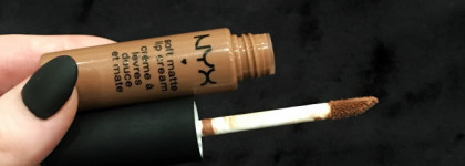 Две помады NYX Soft Matte Lip Cream - яркая San Paulo и сдержанная Abu Dhabi